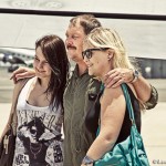 Pilot Ian Brunette and his daughters Emma and Amy
